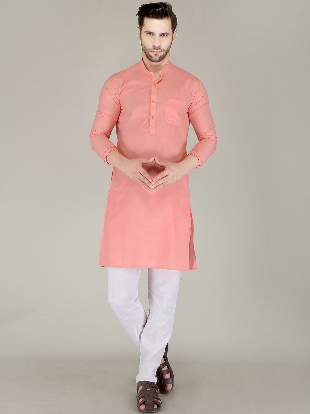 FUBAR Mandarin Collar Straight Kurta-picture-28