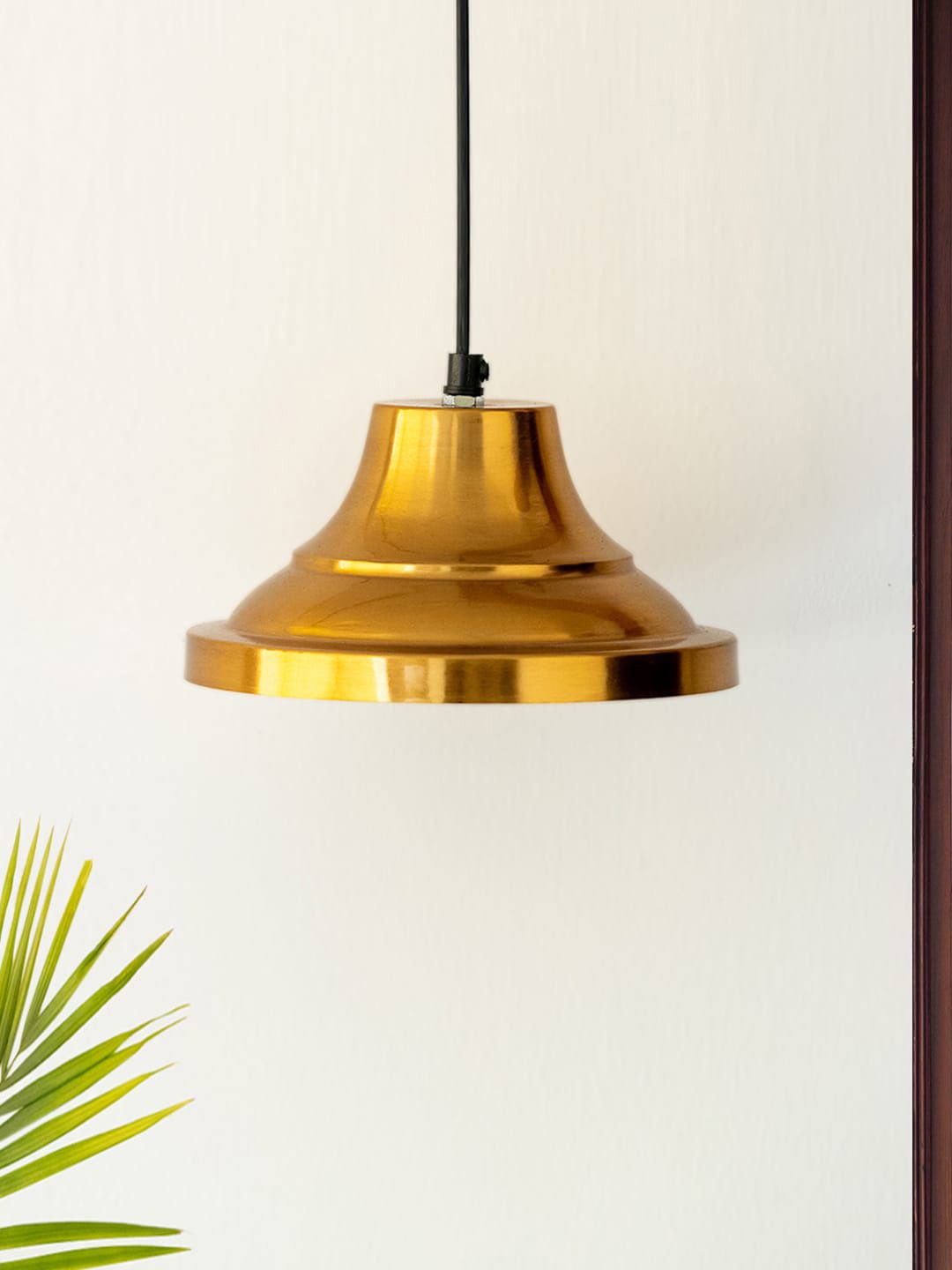 ExclusiveLane Gold Toned & Black Hanging Pendant Lamp Shade-image-41