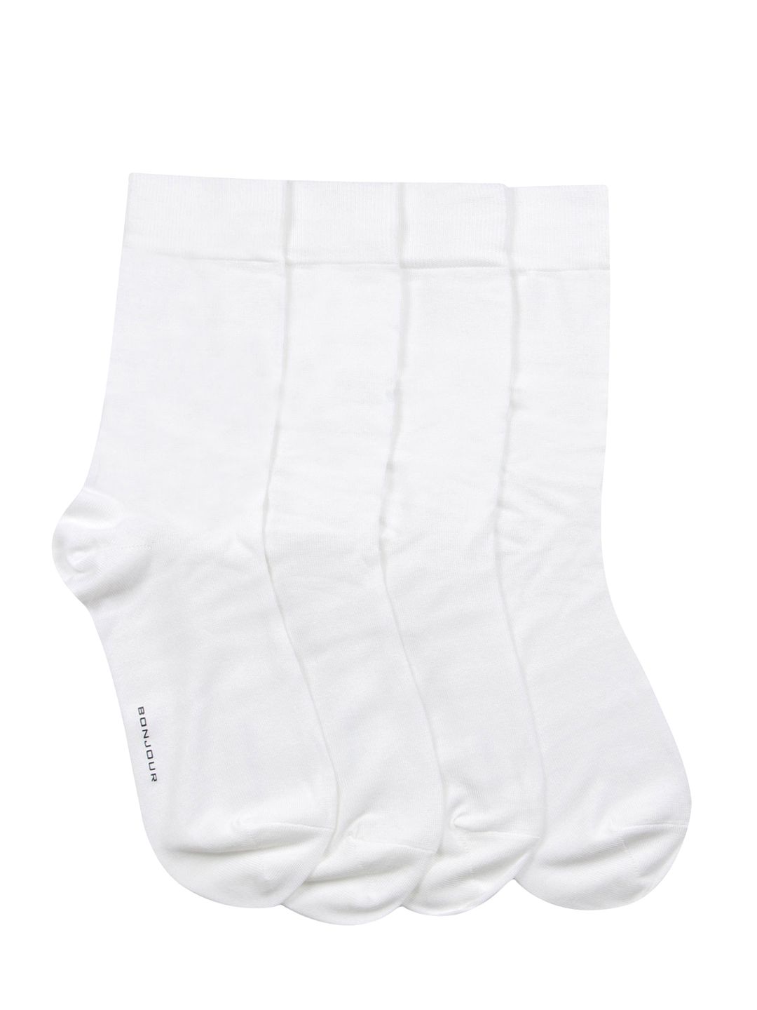 Bonjour Men Set of 4 White Socks-image-37