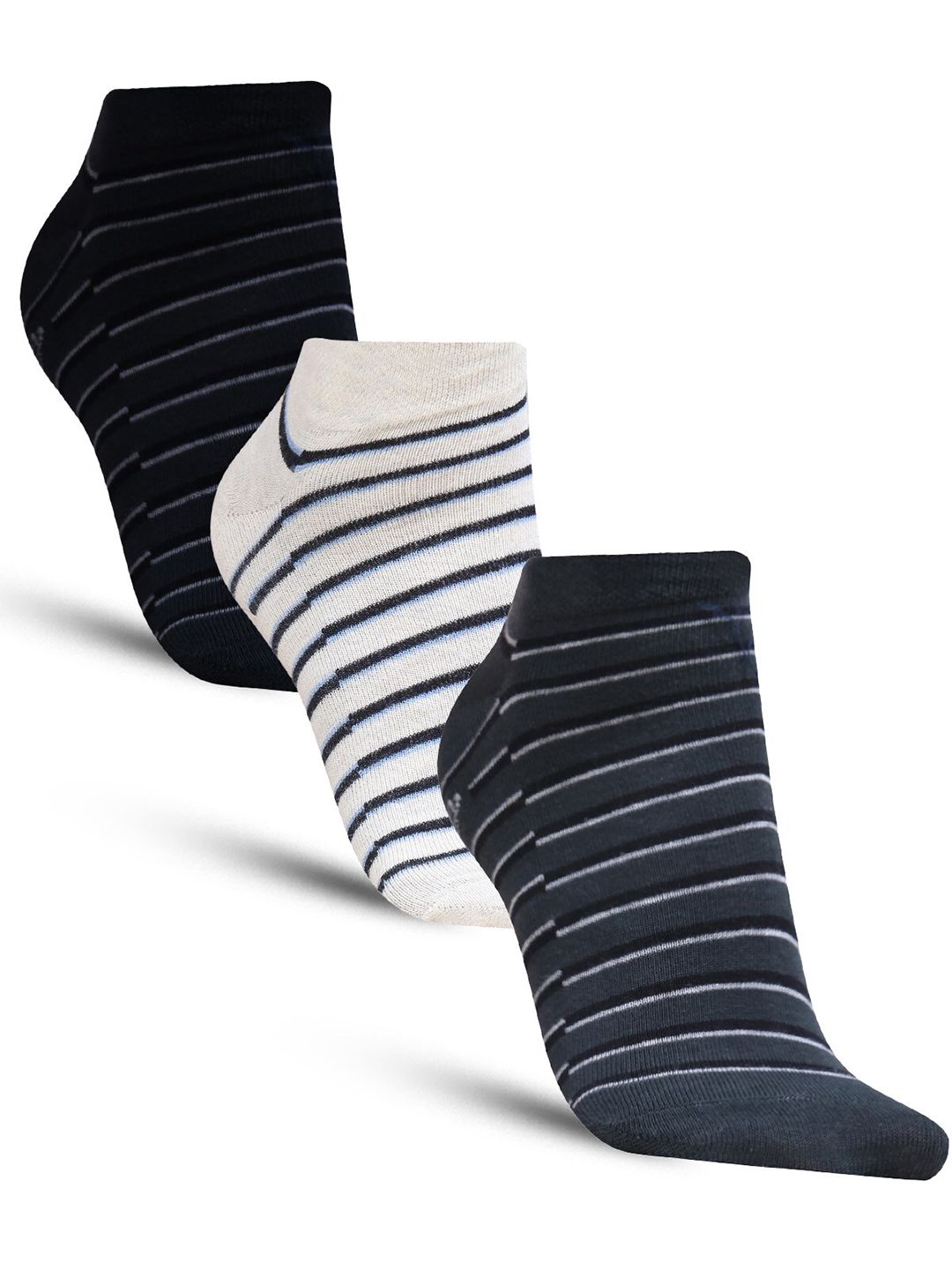 Dollar Socks Men Pack Of 3 Assorted Cotton Ankle Length Socks-picture-26