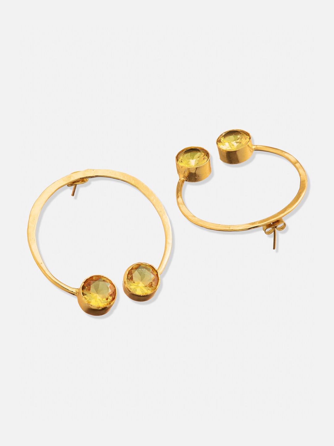 ATIBELLE Gold Plated Contemporary Hoop Earrings
