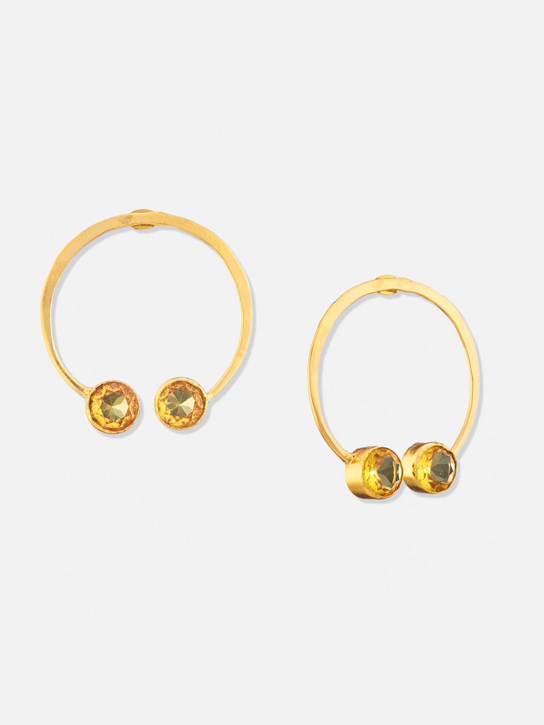 ATIBELLE Gold Plated Contemporary Hoop Earrings