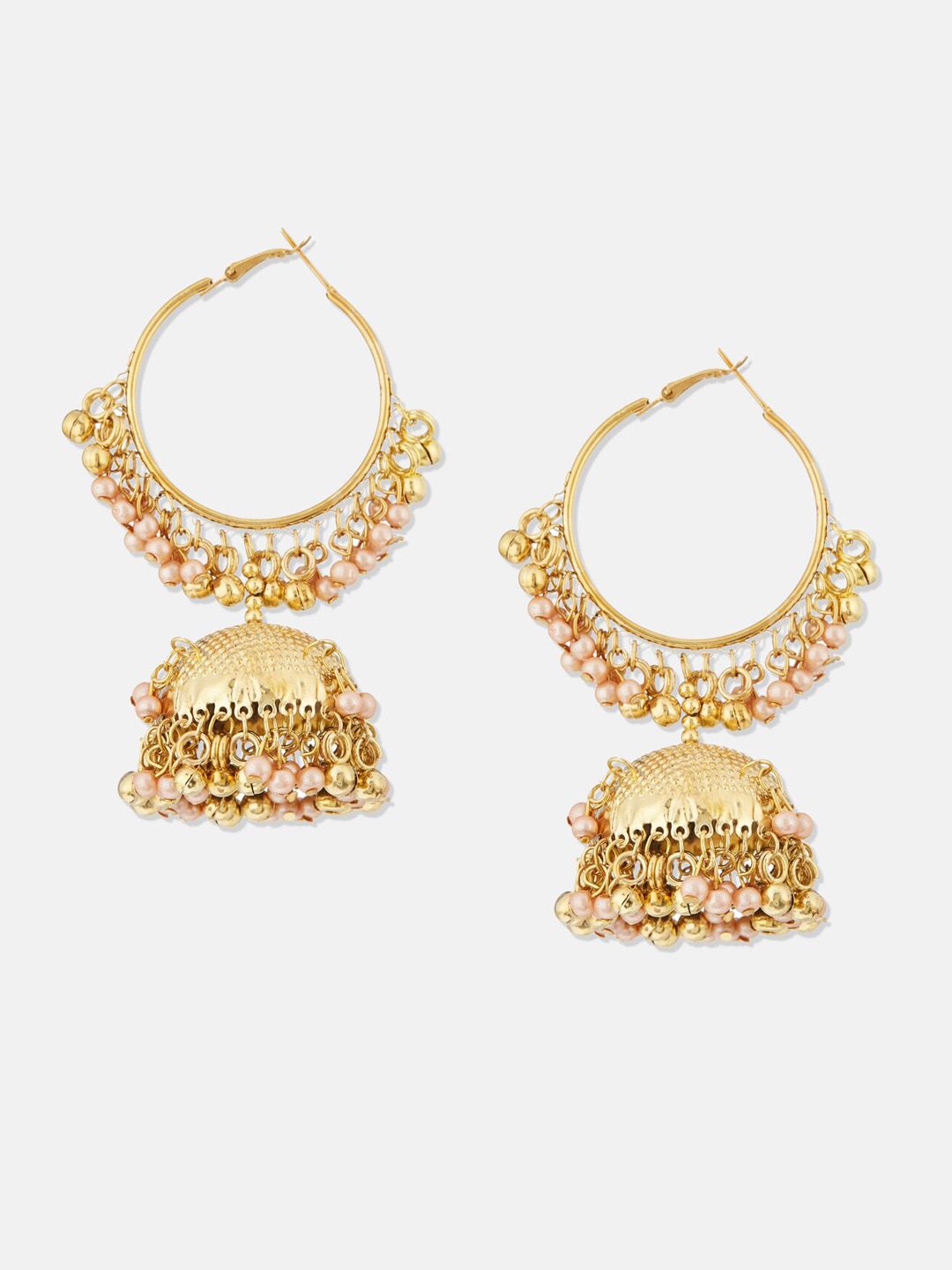 ATIBELLE Gold Plated Contemporary Jhumkas Earrings