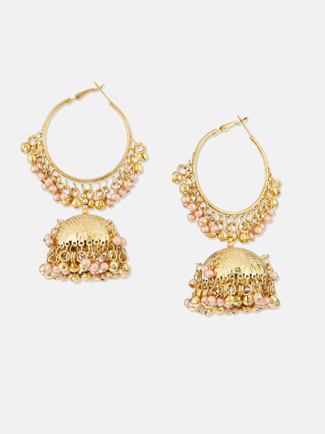 ATIBELLE Gold Plated Contemporary Jhumkas Earrings