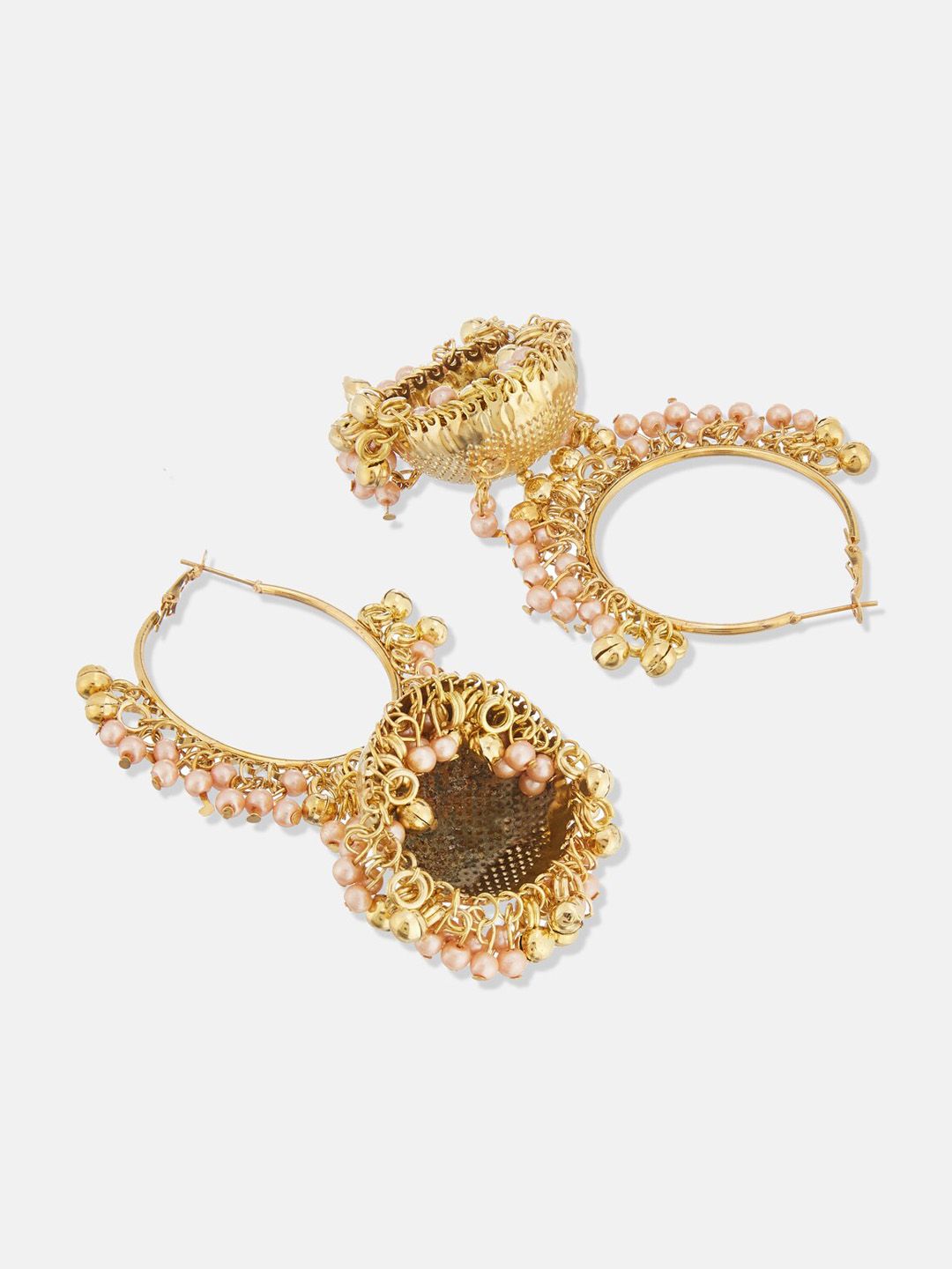 ATIBELLE Gold Plated Contemporary Jhumkas Earrings