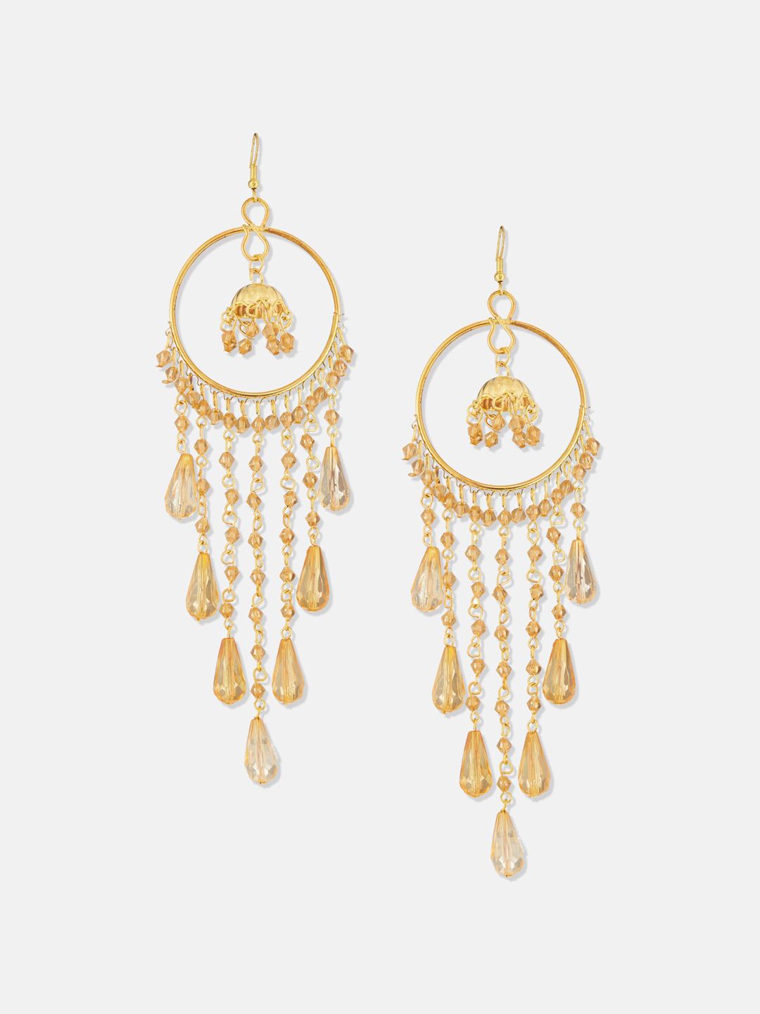 ATIBELLE Gold Plated Contemporary Hoop Earrings