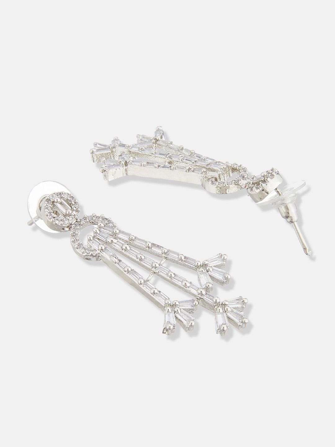 ATIBELLE Cubic Zirconia Contemporary Drop Earrings
