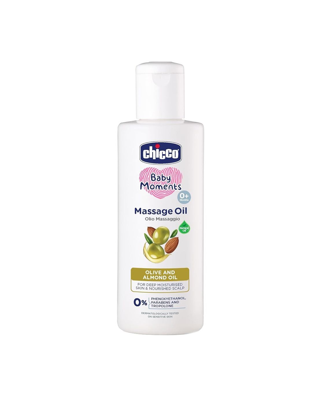 Chicco Baby Moments Moisturizing Massage Oil with Olive & Almond Oil - 200 ml-picture-12