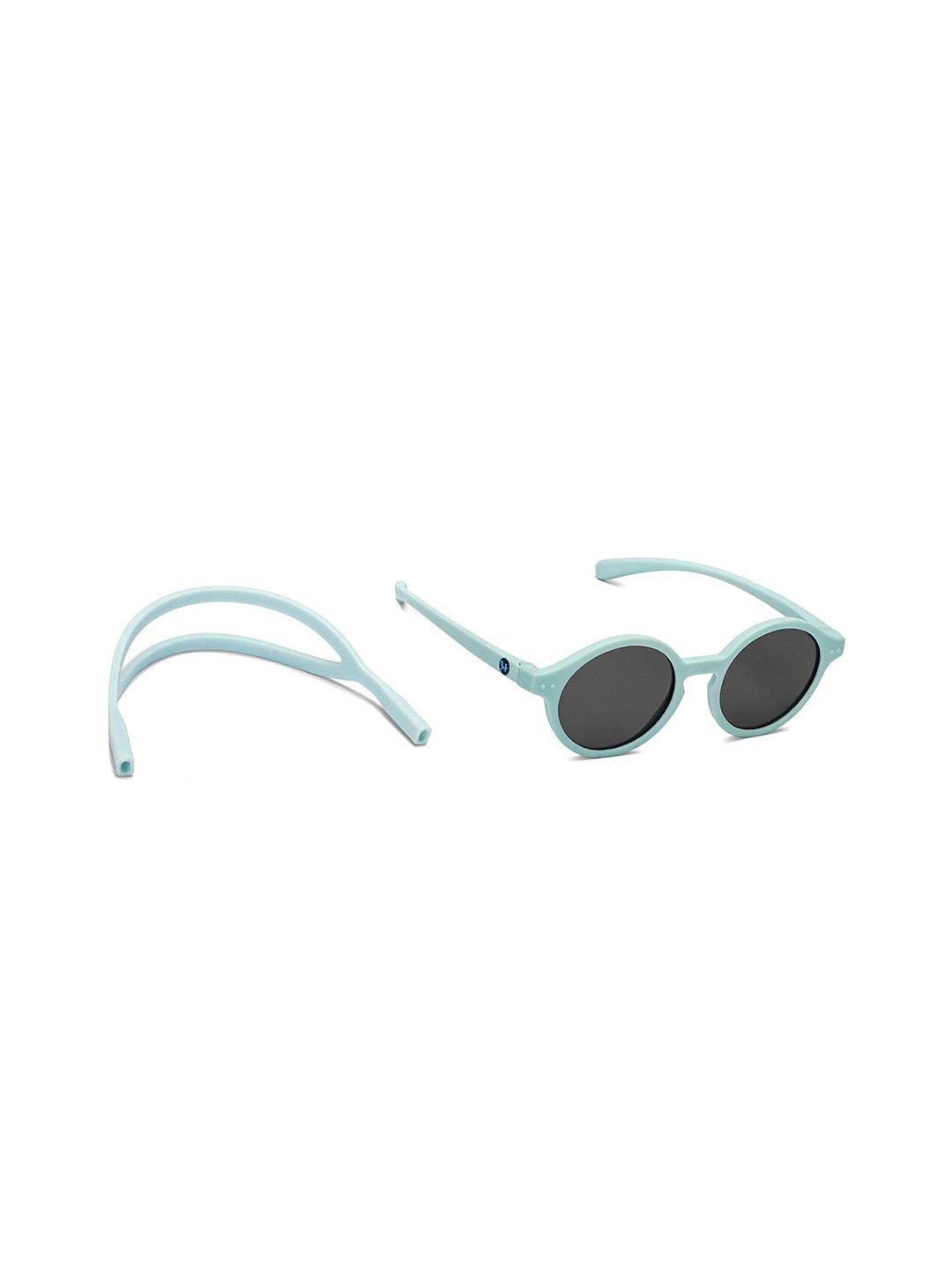 Hooper Unisex Kids Grey Lens & Blue Round Sunglasses with Polarised and UV Protected Lens
