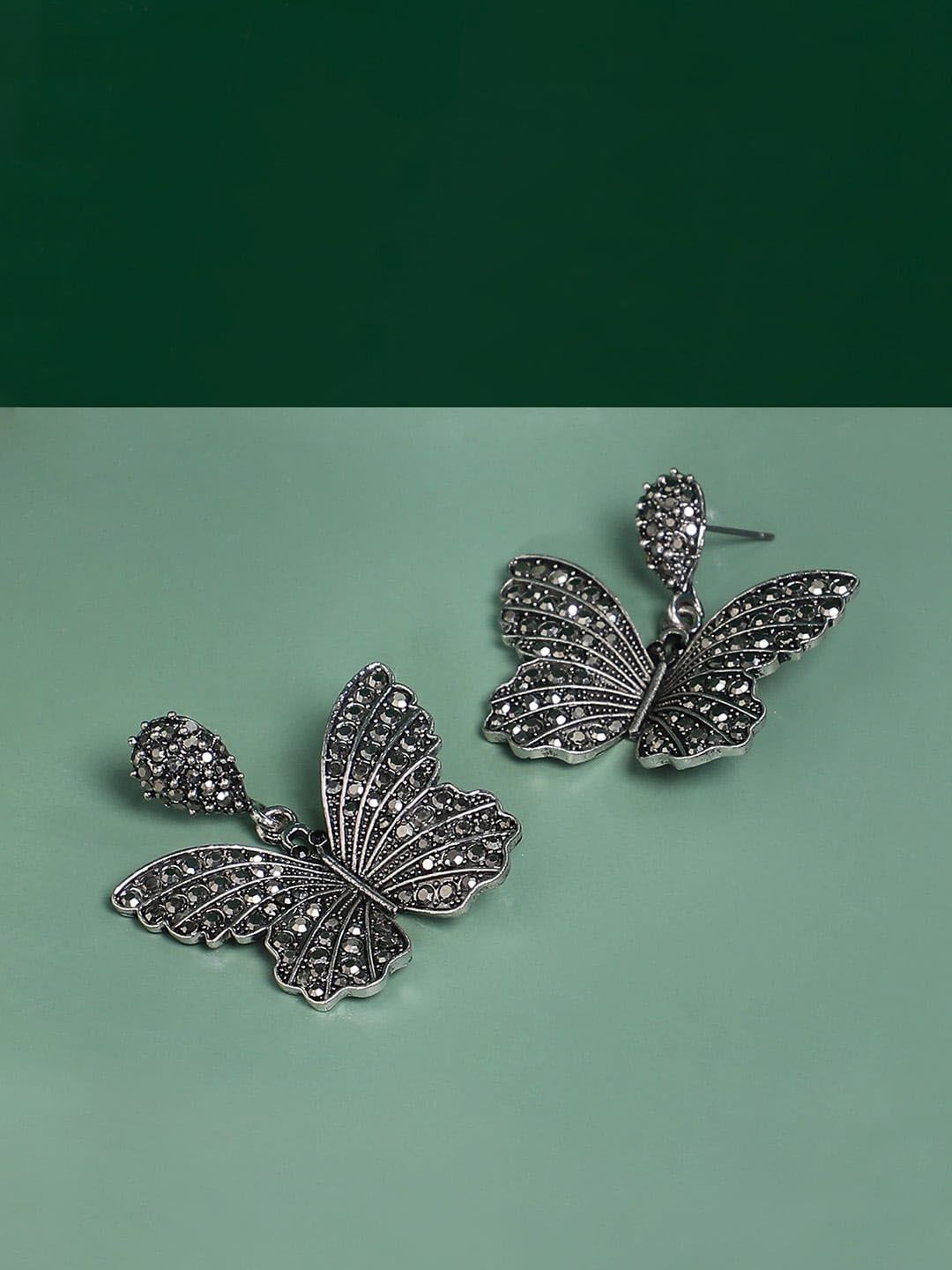 SOHI Silver-PlatedContemporary Drop Earrings-image-5