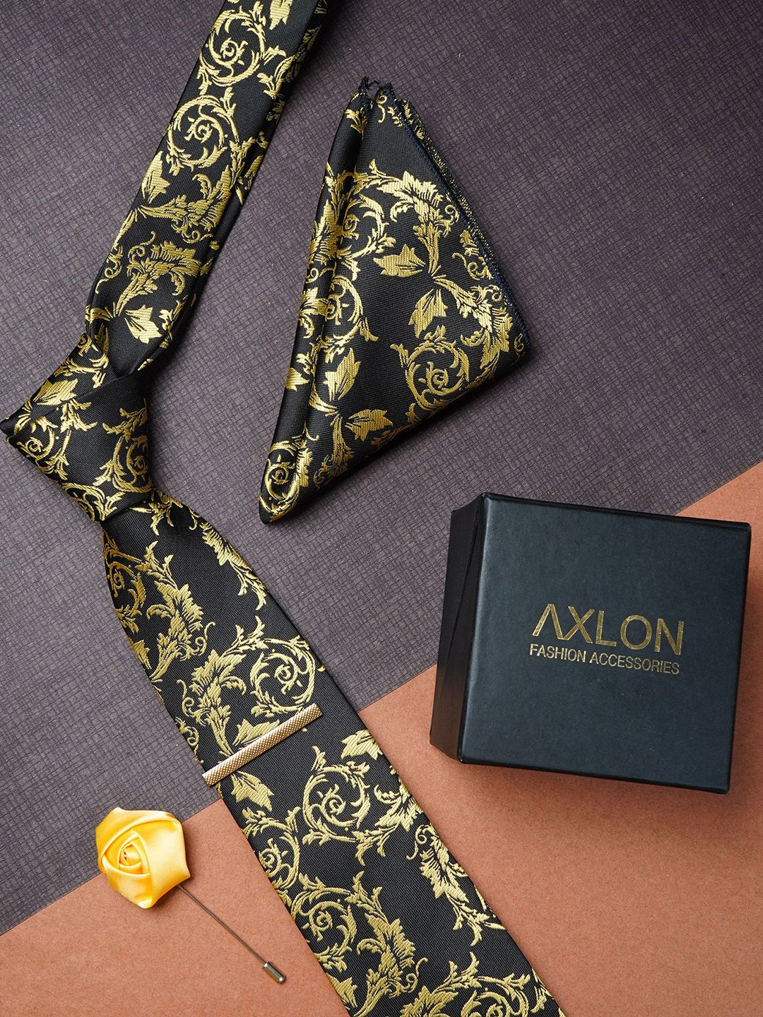 AXLON Men Woven Design Accessory Gift Set-picture-12
