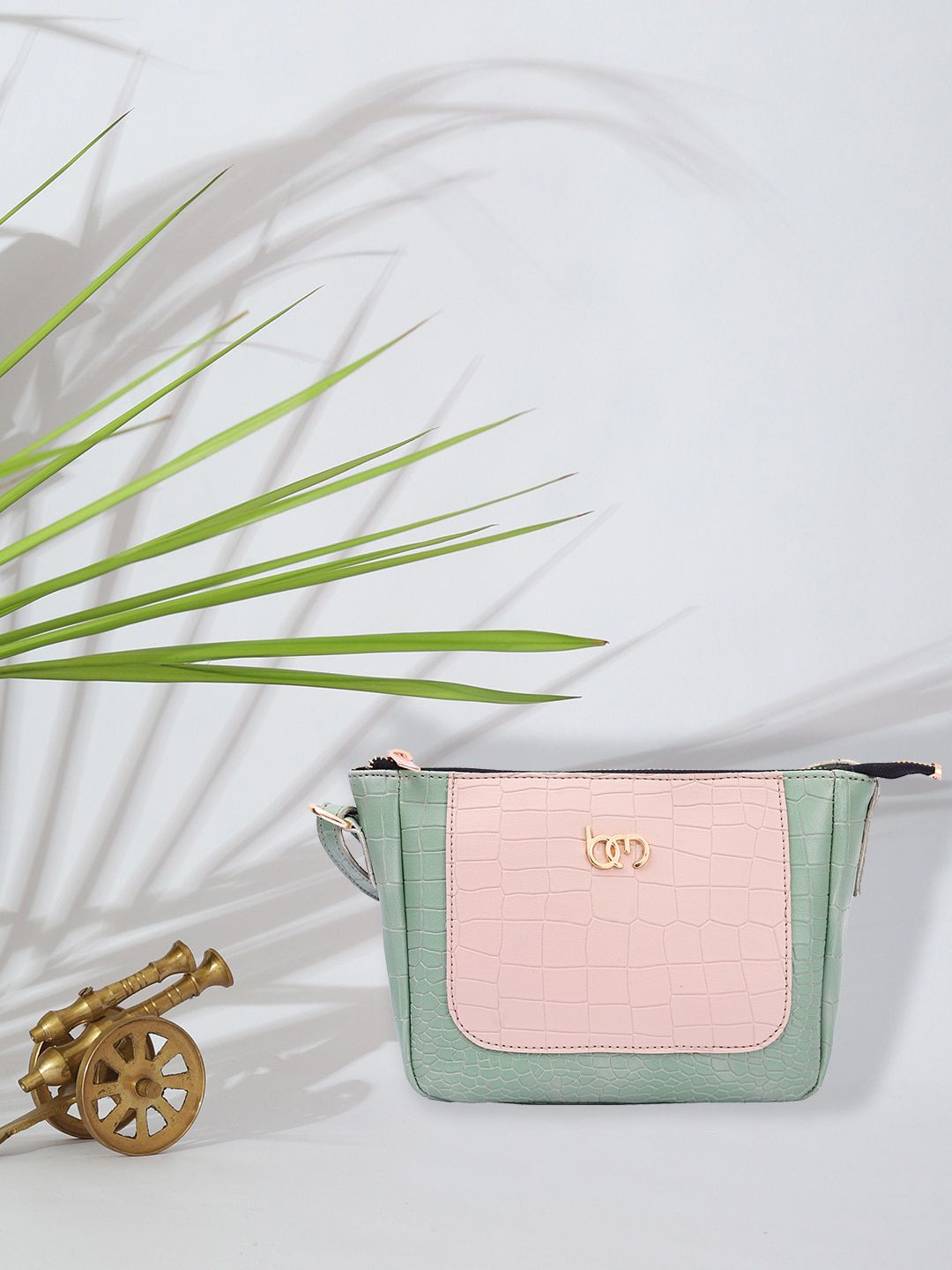 Bagsy Malone Colourblocked PU Structured Sling Bag-picture-11