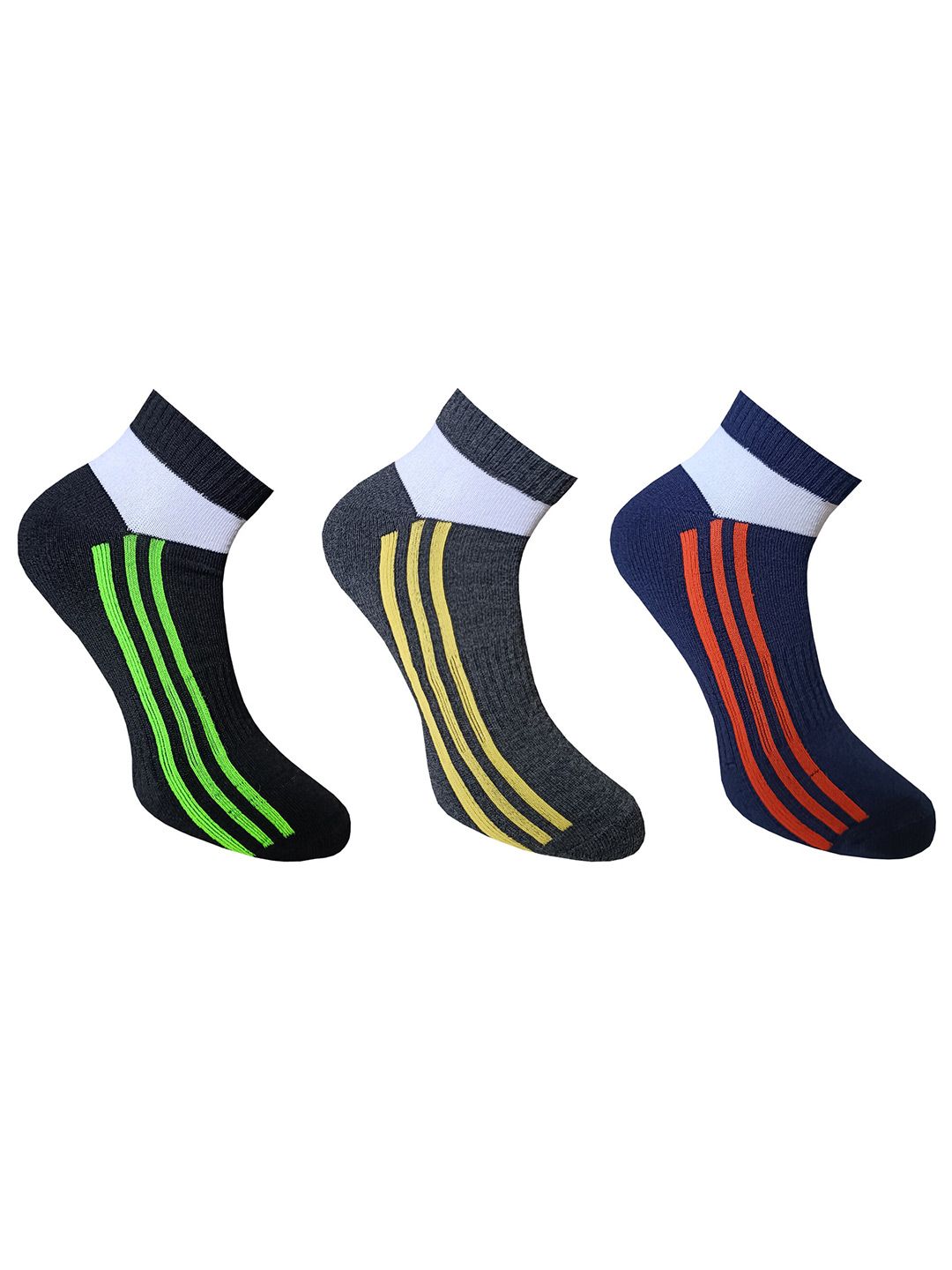 WROGN Men Pack Of 3 Patterned Ankle Length Socks-image-43