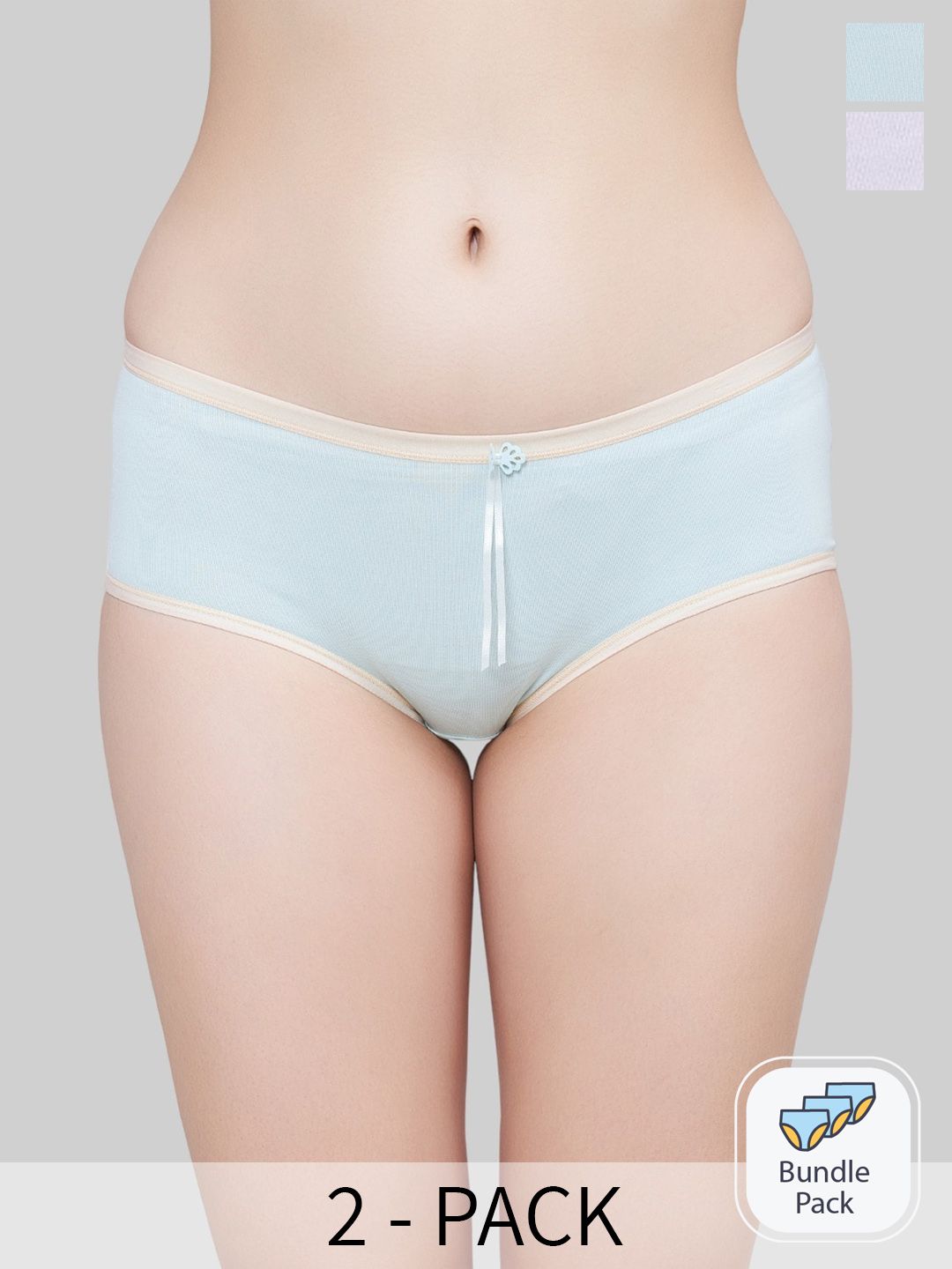 PLUMBURY Pack Of 2 Full Coverage Mid Rise Hipster Briefs-picture-25