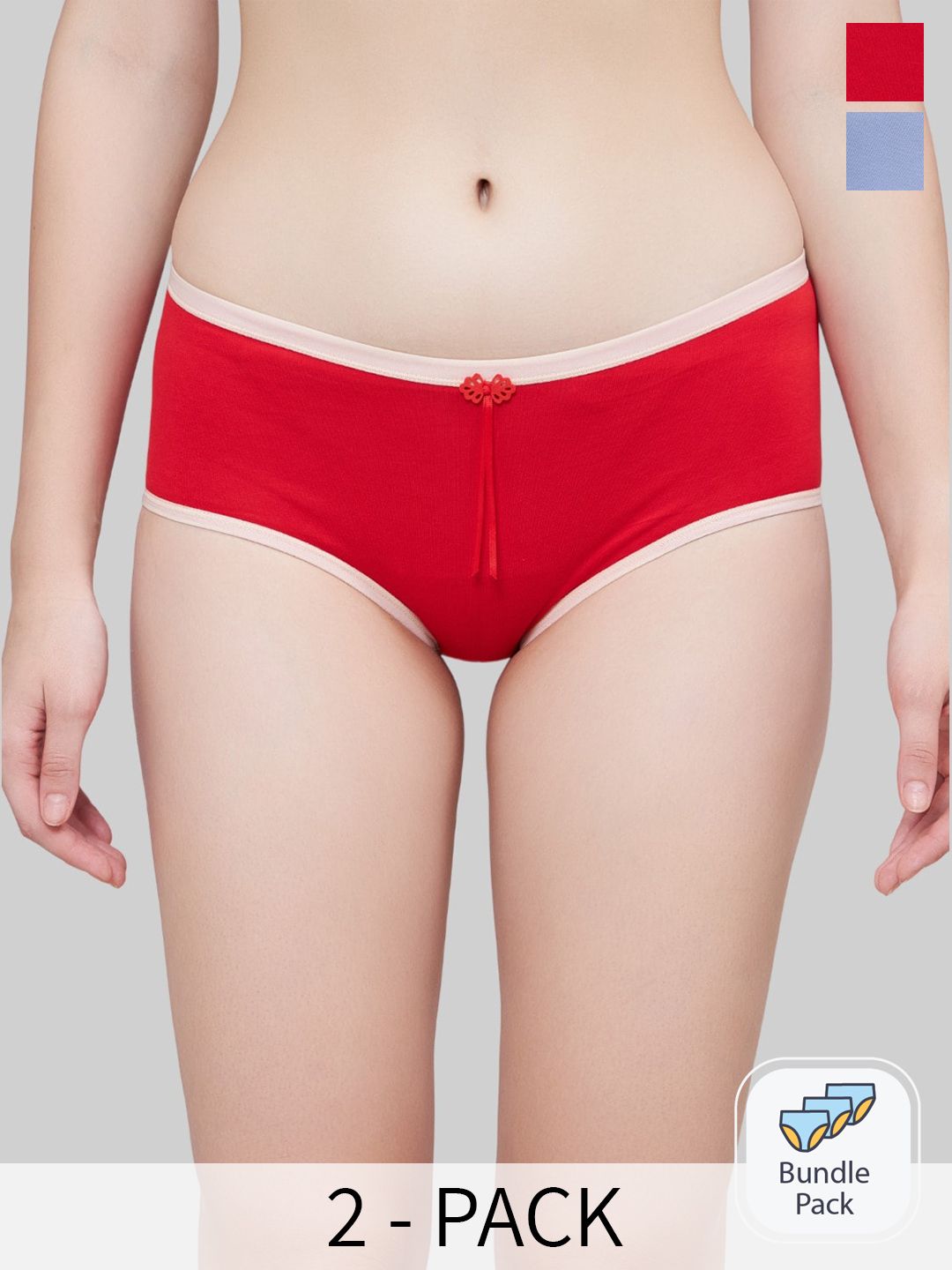 plumbury PLUMBURYPack of 2 Mid-Rise Cotton Hipster Briefs-picture-10