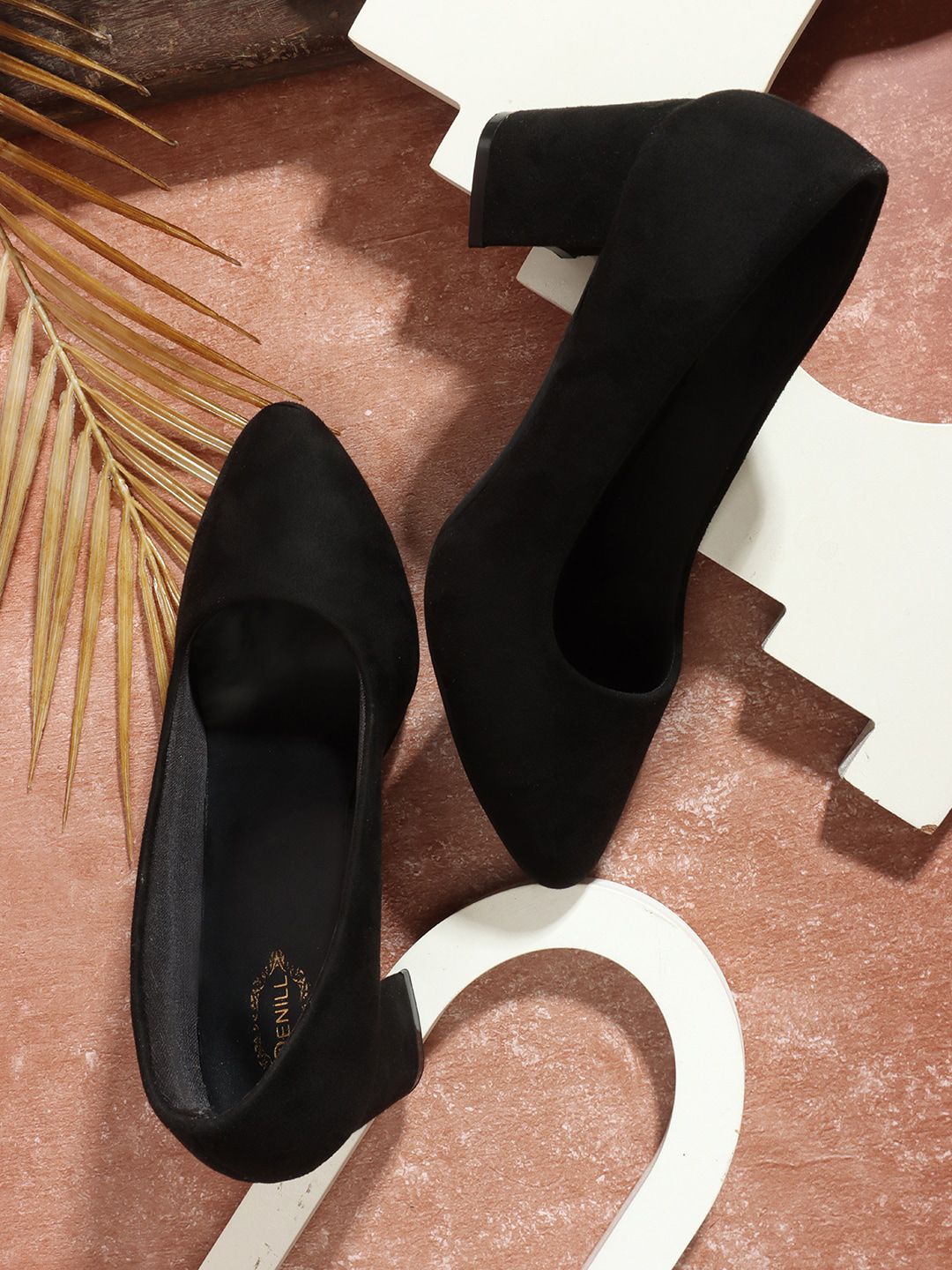 Denill Pointed Toe Block Heel Pumps-picture-15