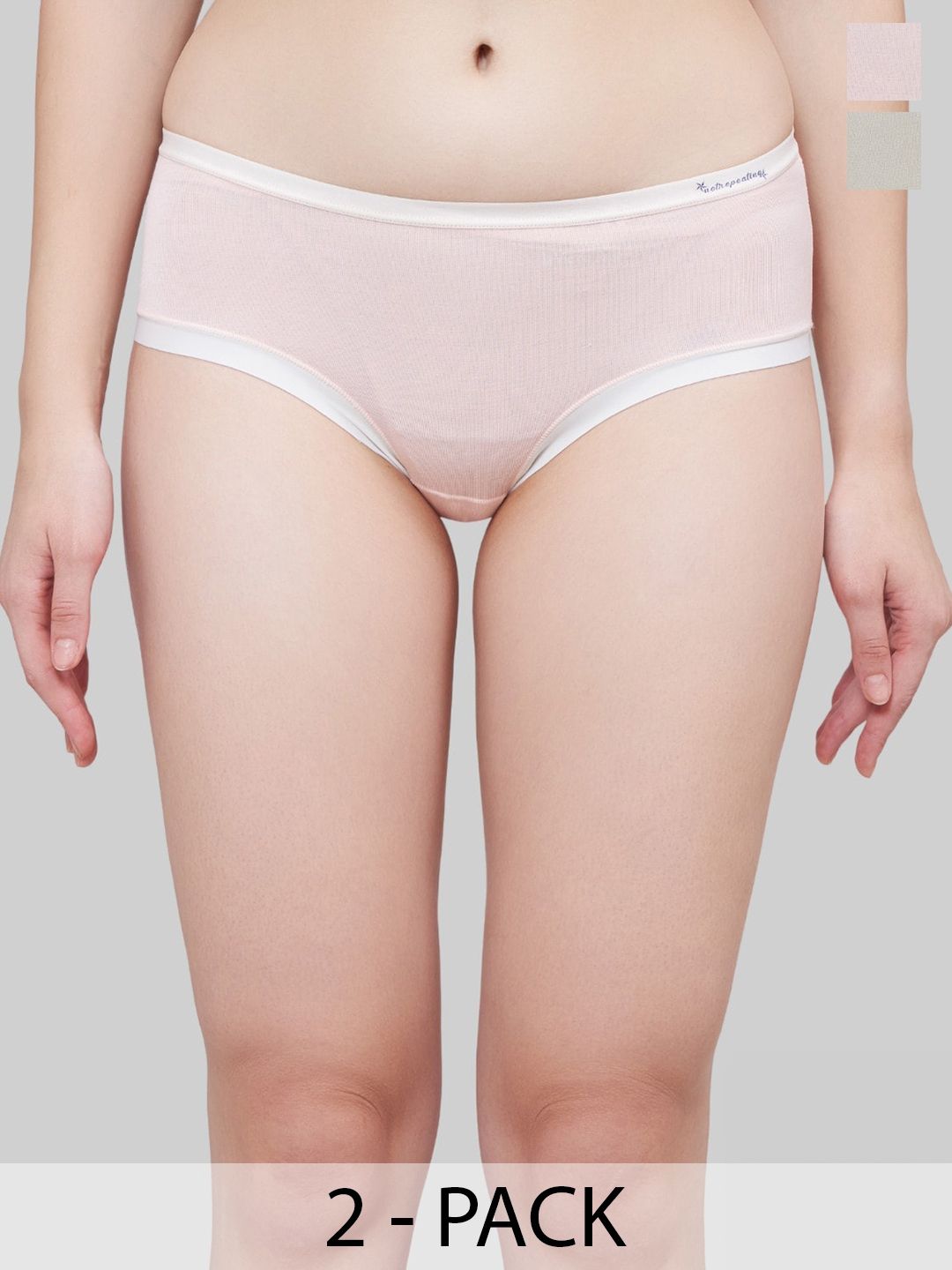 PLUMBURY Pack Of 2 Mid-Raise Full Coverage Hipster Briefs-picture-28