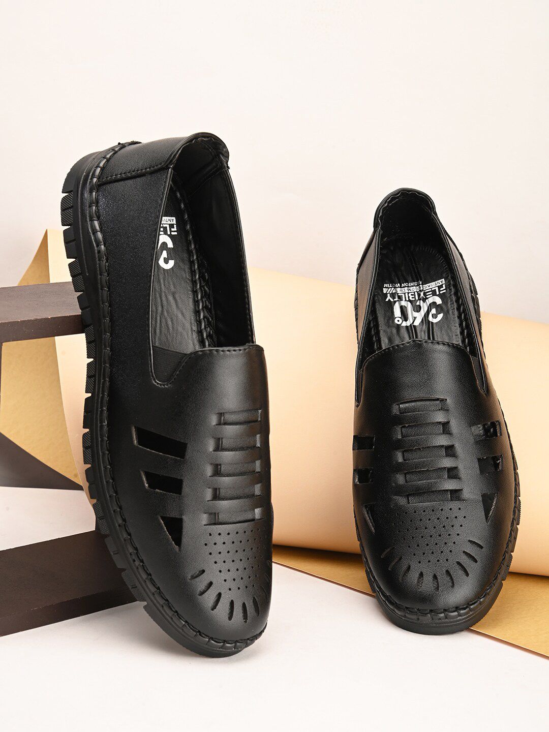 Fashion Victim Men Laser Cut Shoe-Style Sandals-picture-23