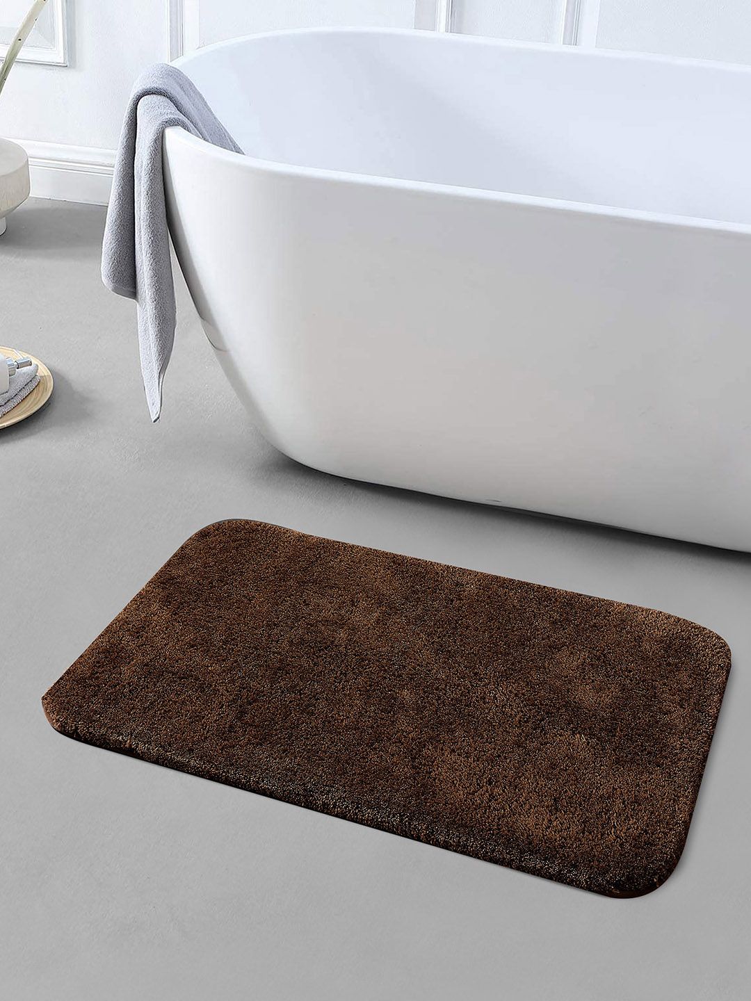 OBSESSIONS Brown 2300 GSM Anti-Skid Bath Rug-image-31