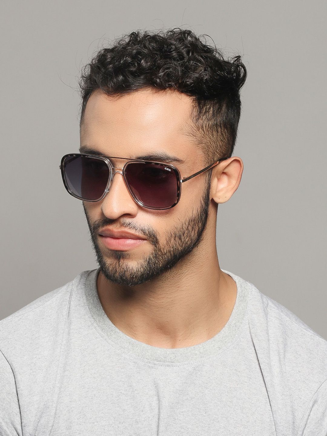IDEE Men Aviator Sunglasses with UV Protected Lens IDS2912C1SG-image-10