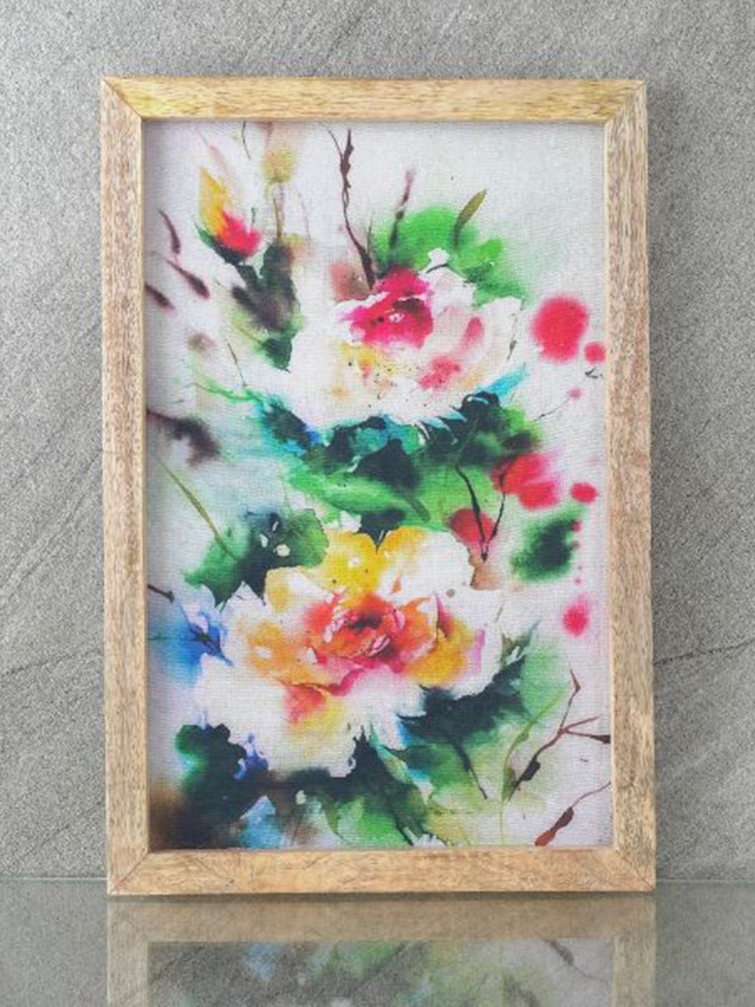 The Decor Mart White & Green Spring Bloom Painting Wall Art-picture-24