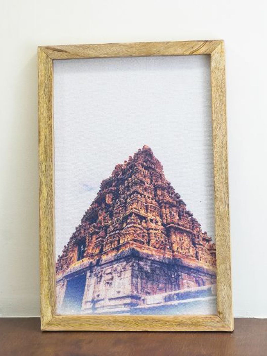 The Decor Mart White & Brown Temple Canvas Painting Framed Wall Art-picture-13