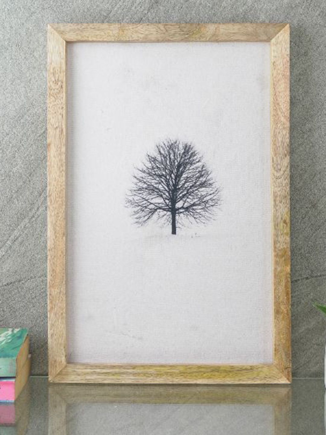 The Decor Mart White & Black Leafless Tree Canvas Painting Framed Wall Art-picture-19