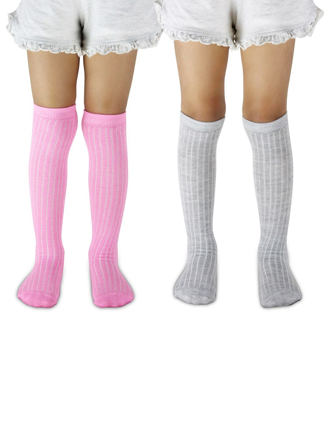 BAESD Kids Pack of 2 Striped Knee-Length Socks-picture-52