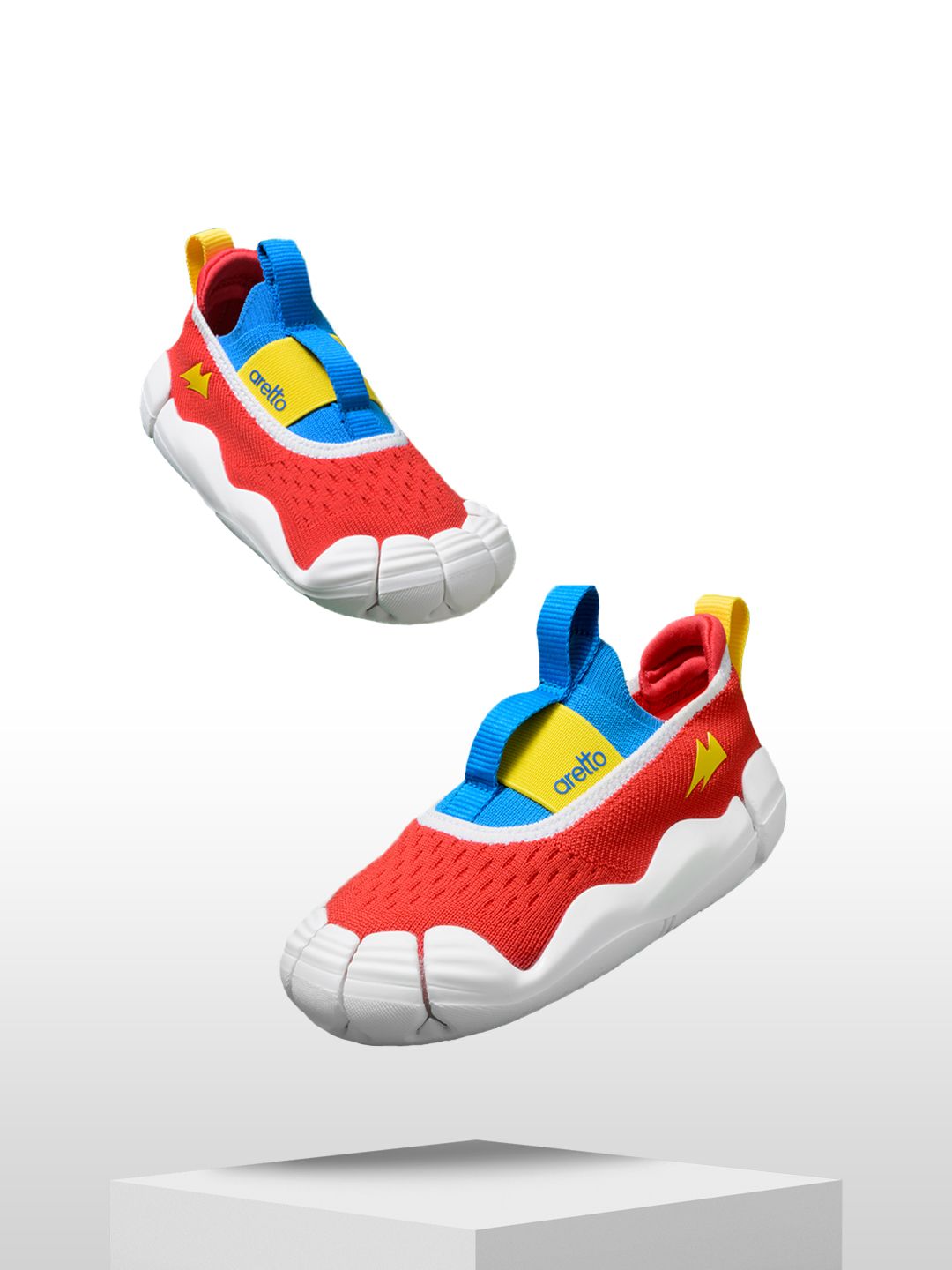 Aretto Kids Color Pop Expanding Breathable Anti-Skid & Enhanced Grip Slip-On Shoes