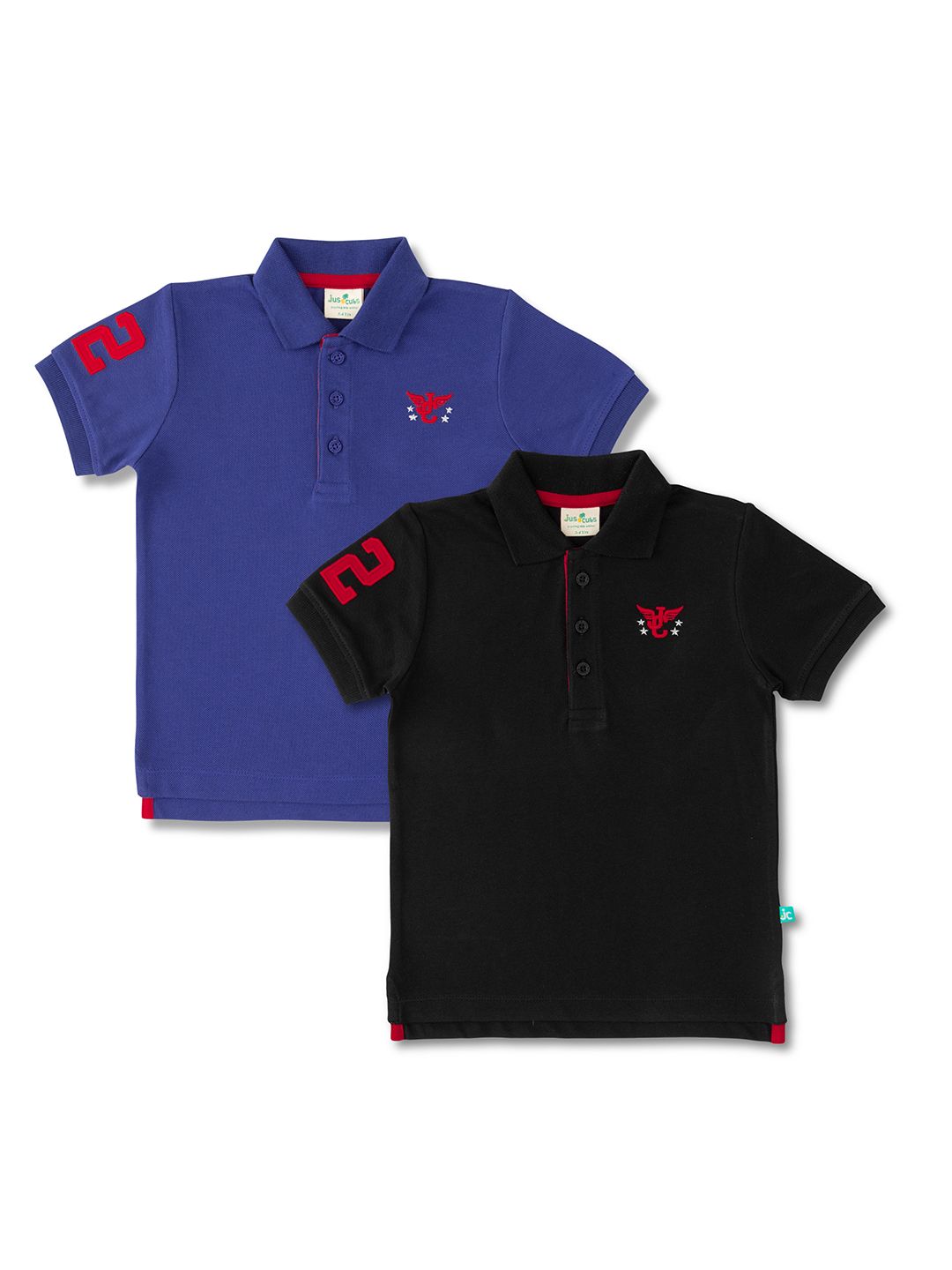 JusCubs Boys Pack Of 2 Polo Collar Cotton T-shirt-picture-17