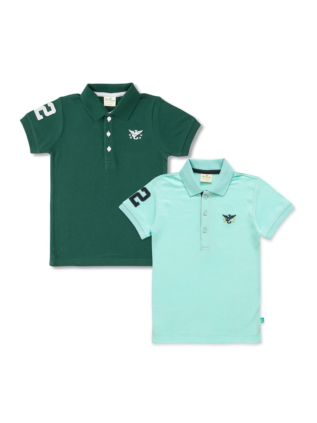 JusCubs Boys Pack Of 2 Polo Collar Cotton T-shirt-picture-51