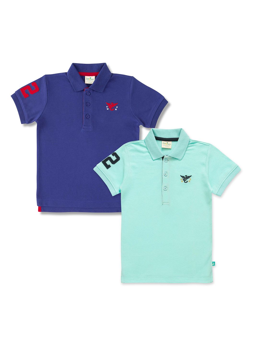JusCubs Boys Pack Of 2 Polo Collar Cotton T-shirt-picture-32
