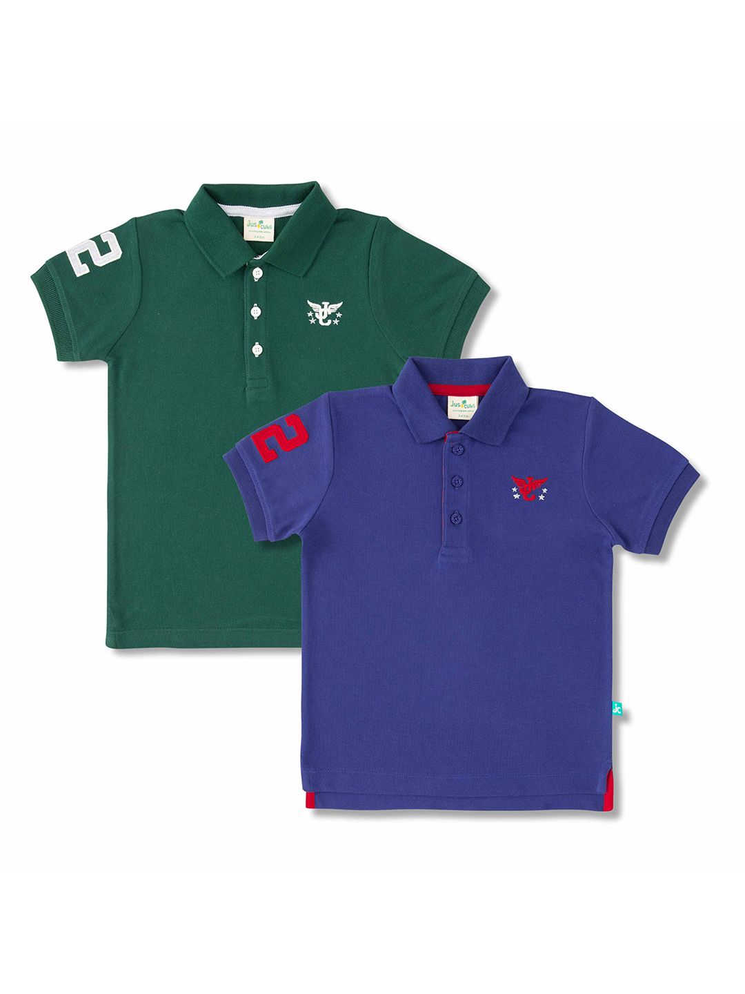 JusCubs Boys Pack Of 2 Polo Collar Cotton T-shirt-picture-24
