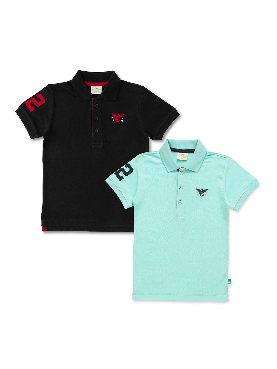 JusCubs Boys Pack Of 2 Polo Collar Cotton T-shirt-picture-31