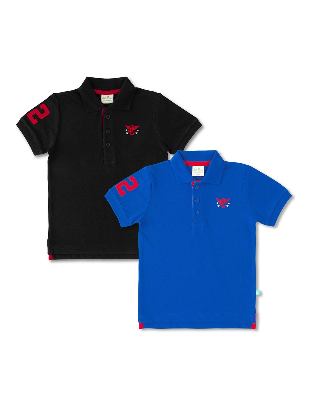 JusCubs Boys Pack Of 2 Polo Collar Cotton T-shirt-picture-50