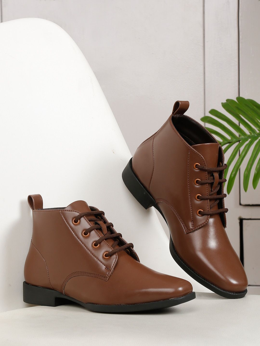 Bruno Manetti Women Mid Top Square Toe Regular Boots-picture-11