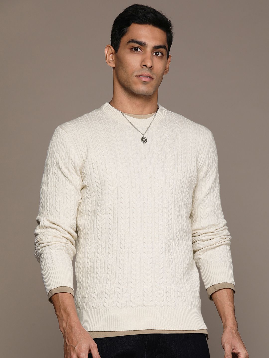 MANGO MAN Cable Knit Pullover-picture-36