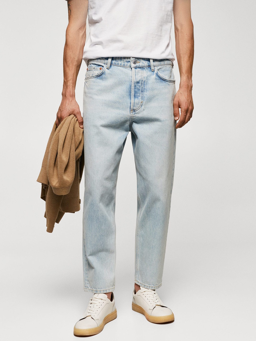 MANGO MAN Cotton Light Fade Regular Fit Jeans