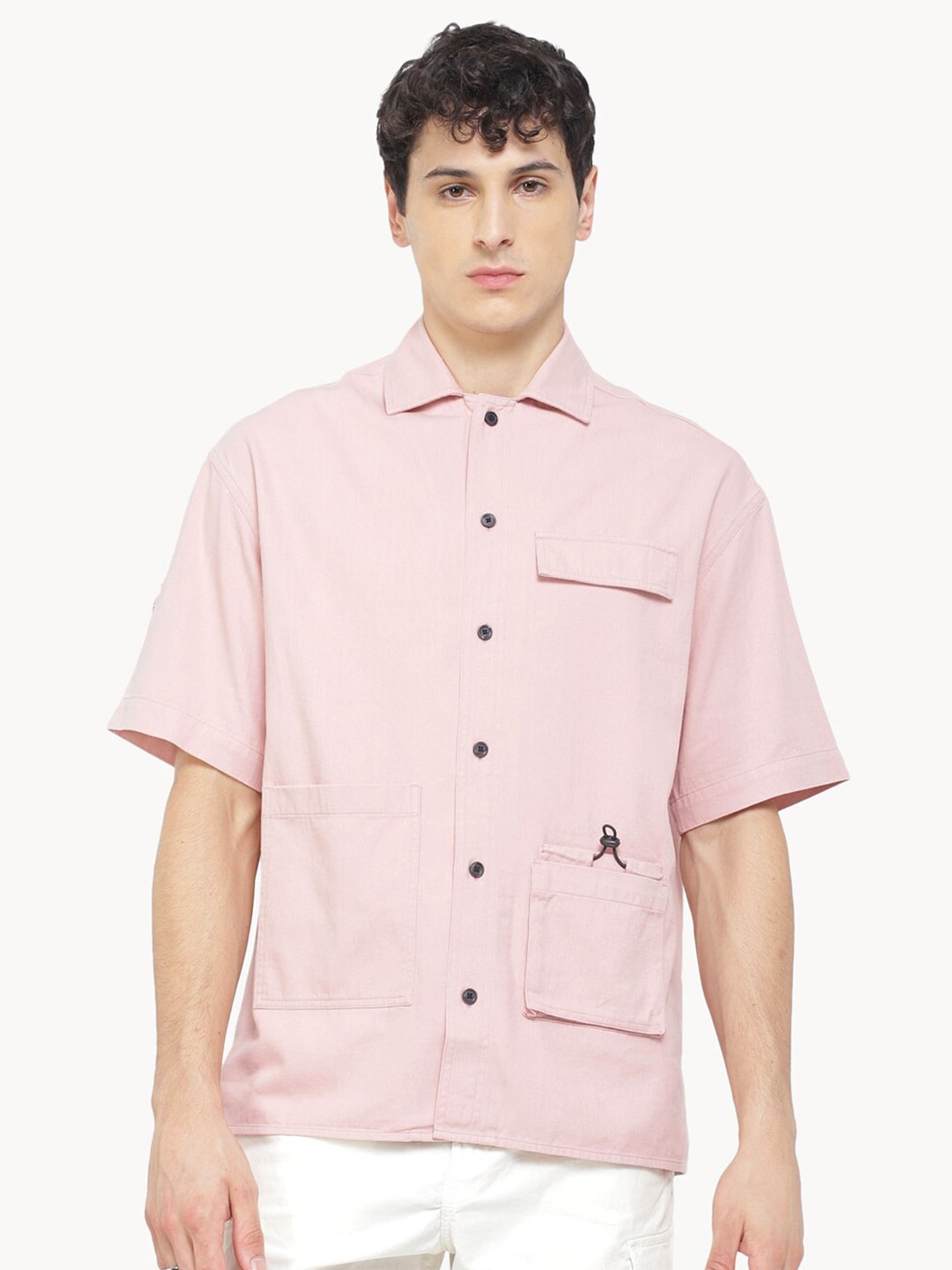 H&M Cotton Half Sleeve Cargo Shirt