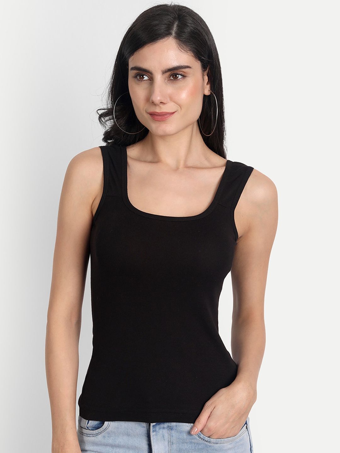 Aimly Square Neck Sleeveless Cotton Camisoles-picture-21