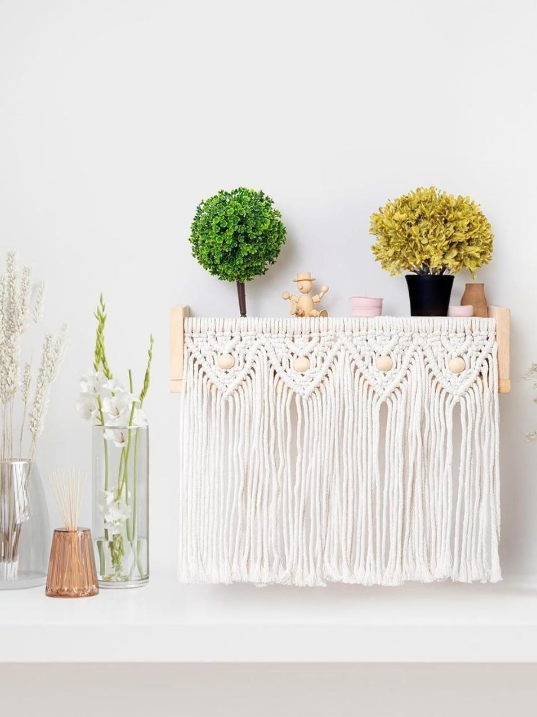ecofynd Macrame Wall Hanging Floating Shelf-picture-13