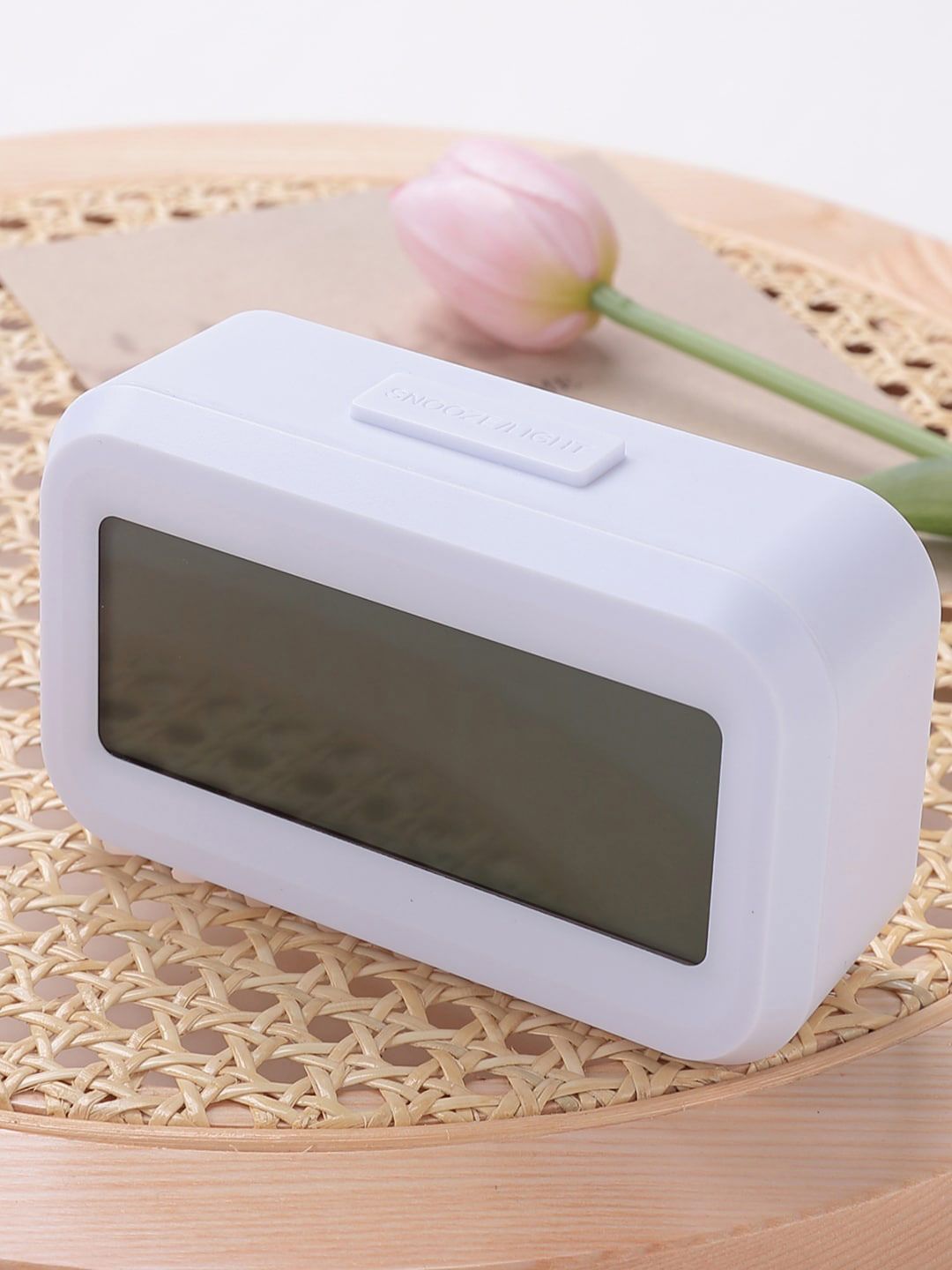 Kuber Industries White Contemporary Alarm Clock-picture-13