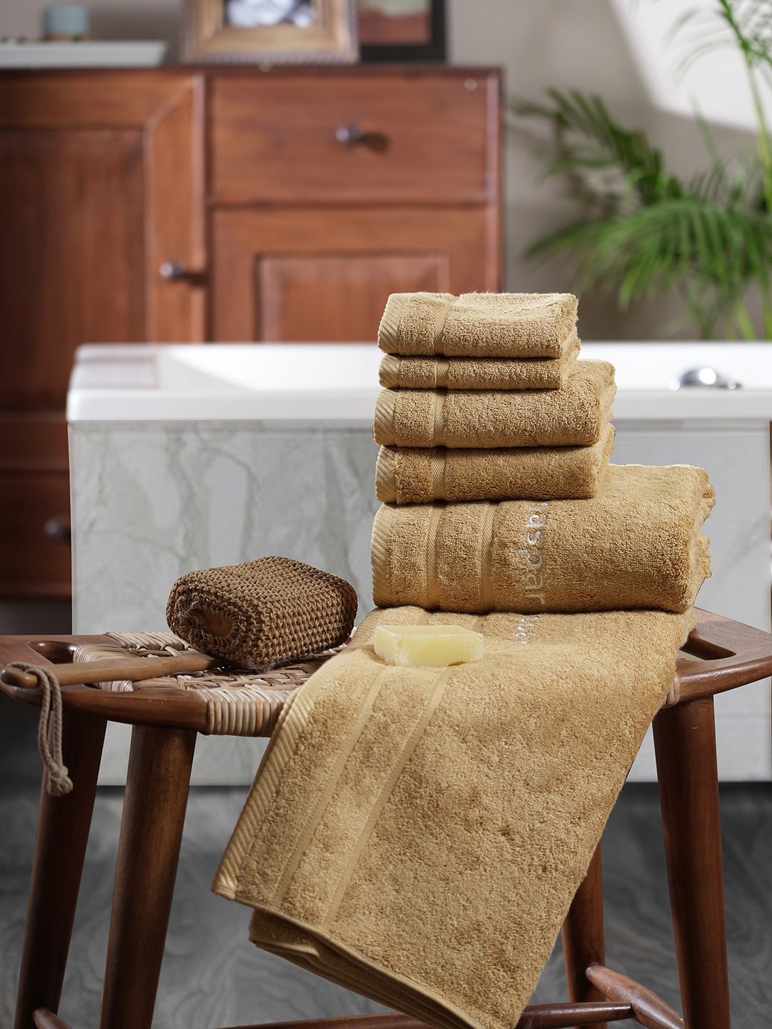 MASPAR Amor Yellow 6 Pcs Ultra-Soft 600 GSM Towel Set-picture-32