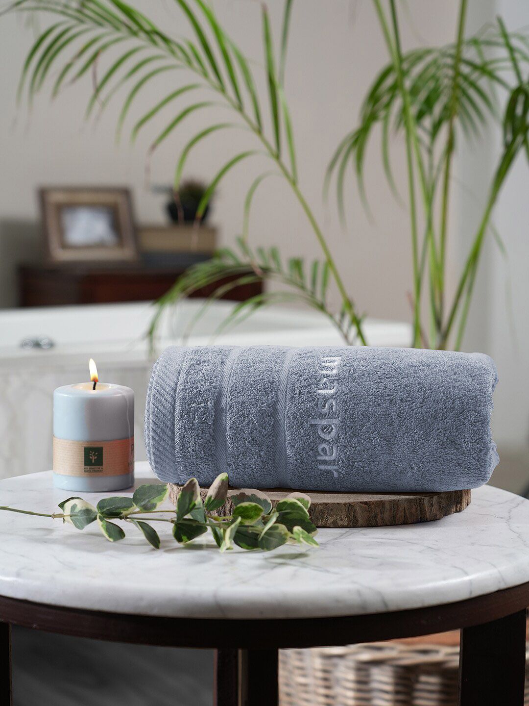 MASPAR Maspar Amor Blue Ultra-Soft Bamboo 650 GSM Bath Towel-image-15