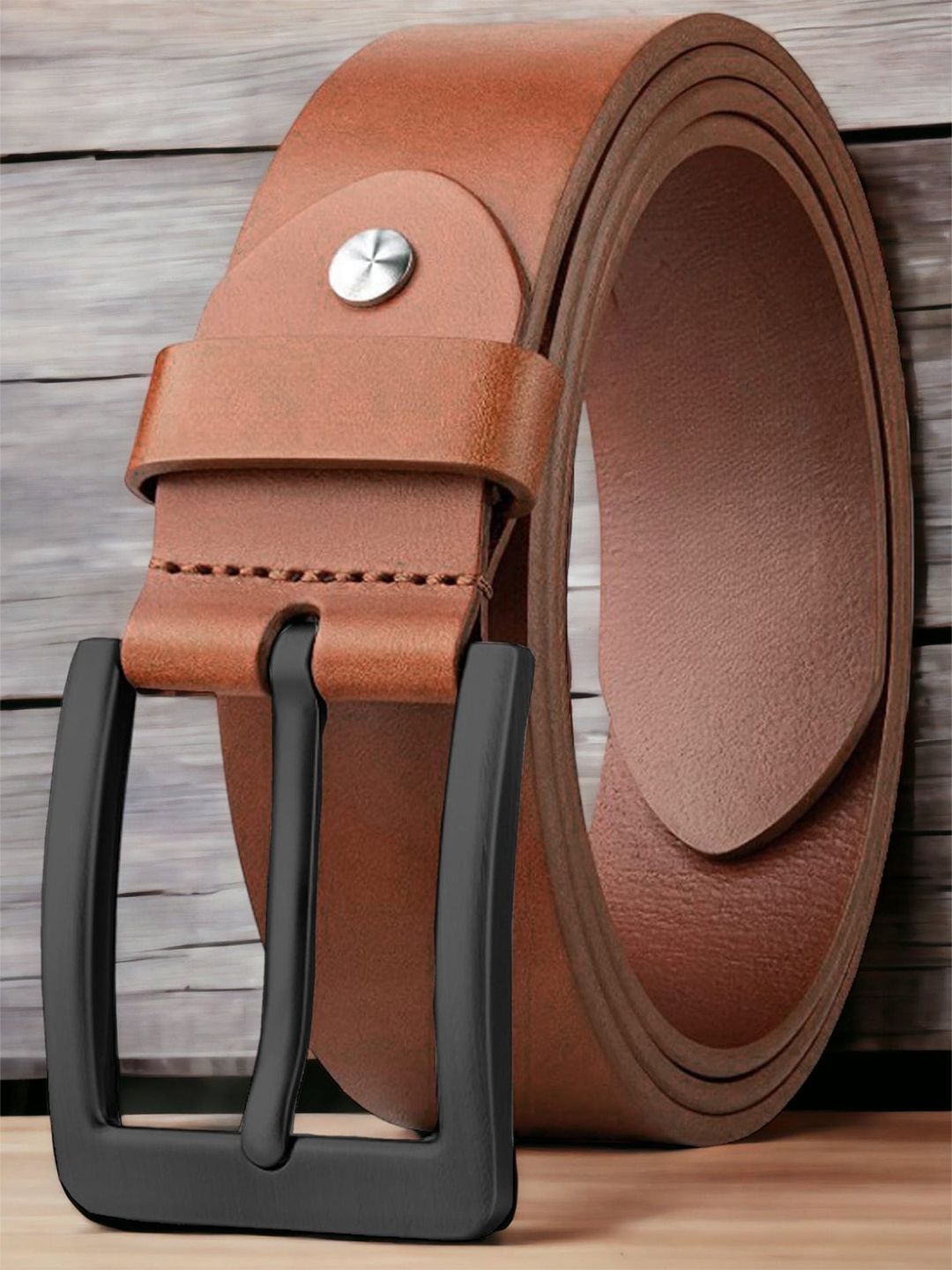 The Roadster Lifestyle Co. Men Tan Leather Formal Belt-picture-41