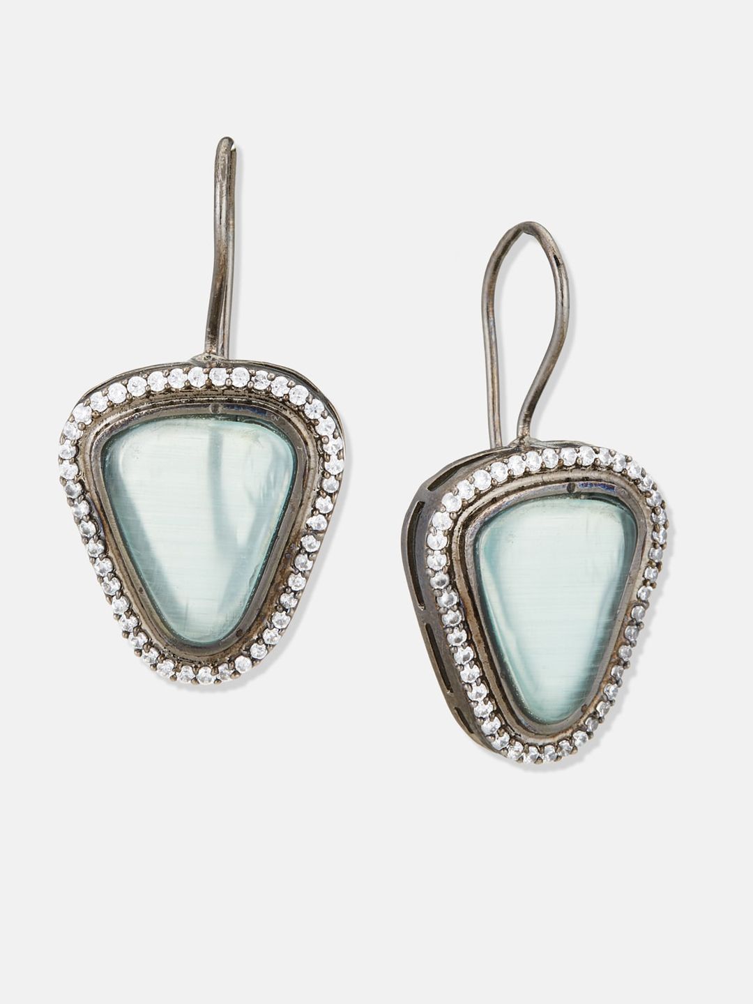 ATIBELLE Silver Plated German Silver American Diamond Earrings