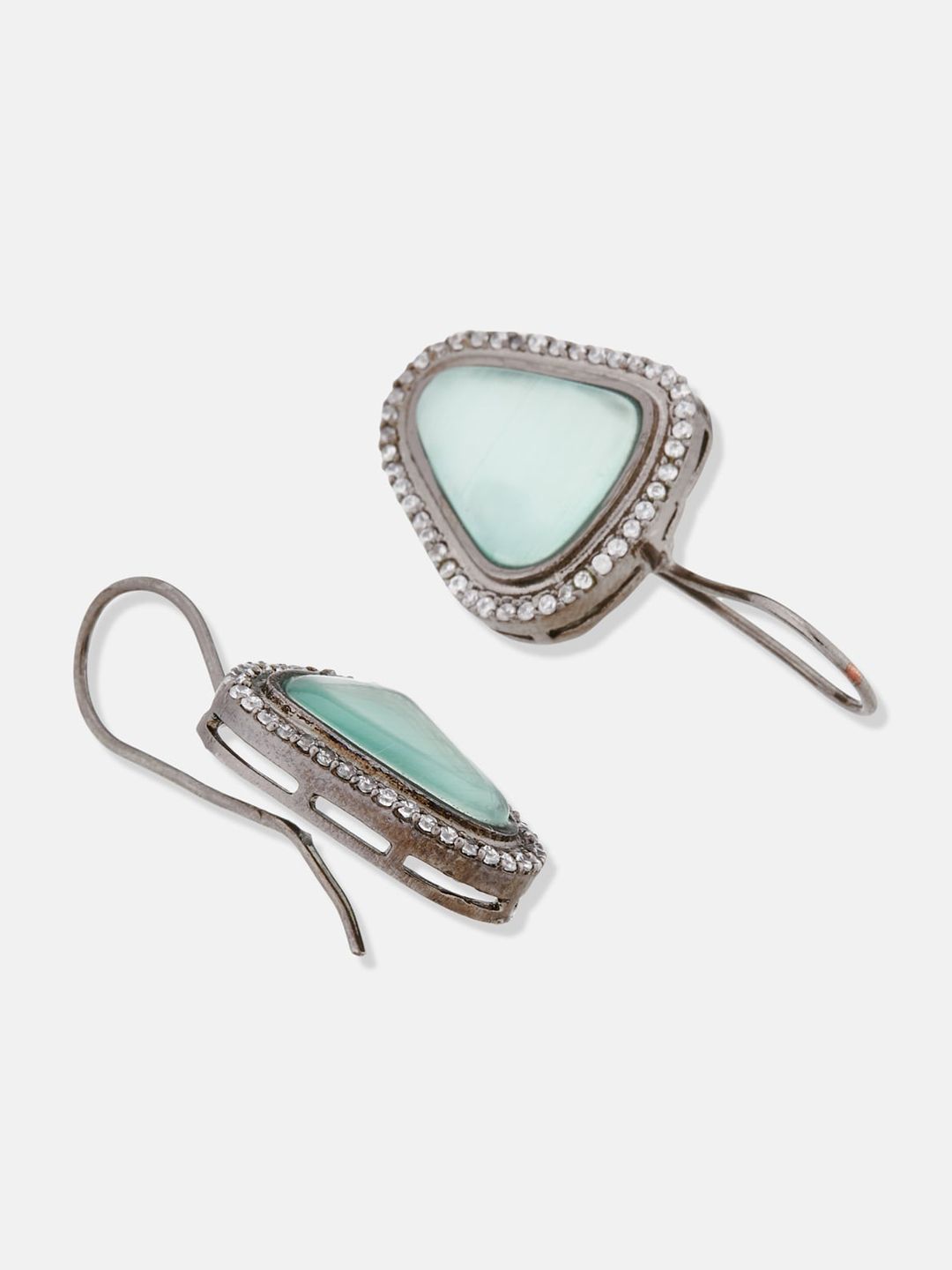 ATIBELLE Silver Plated German Silver American Diamond Earrings