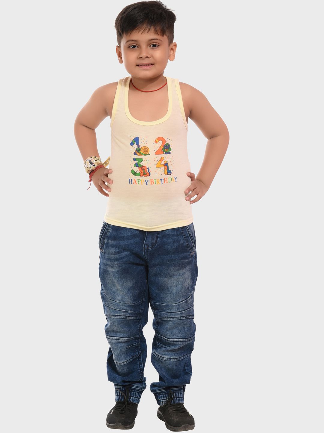BAESD Boys Pack Of 6 Printed Pure Cotton Innerwear Vests-image-21