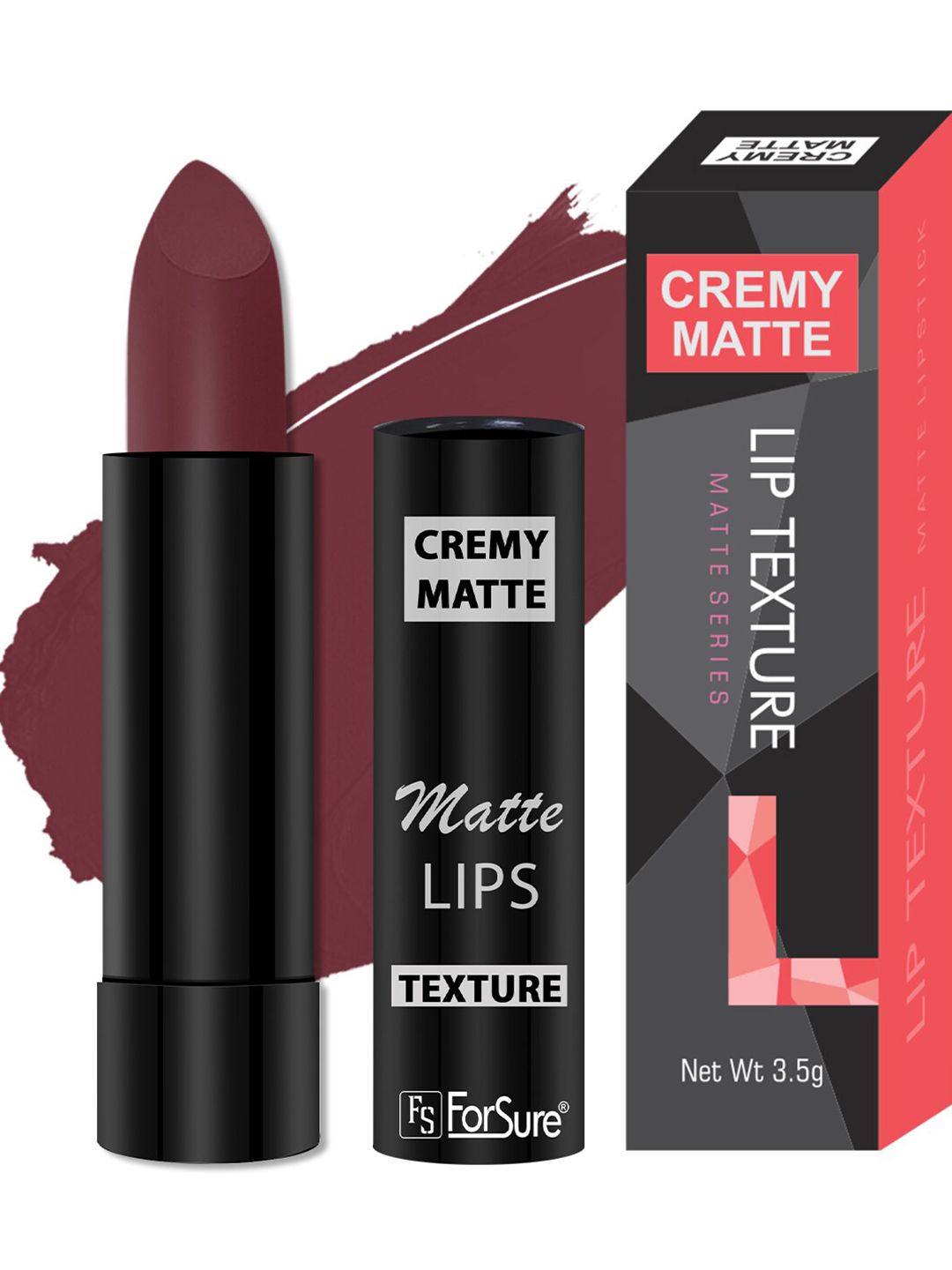 ForSure Cremy Matte Texture Long Lasting Bullet Lipstick - 3.5g - Maroon 96-image-22