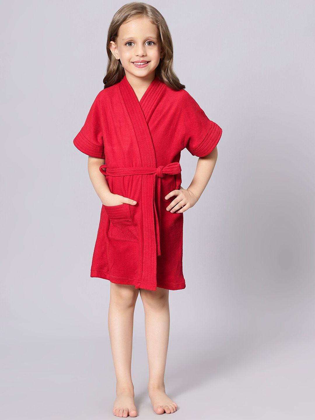 HotGown Girls Short Sleeved Belted Bath Robe-image-11